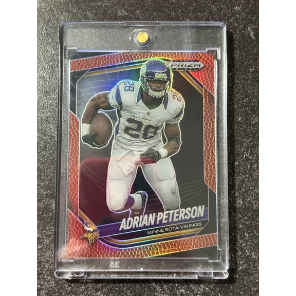 2026 Panini Prizm Black Adrian Peterson #90 Red /225 Short Print HOF Parallel/Variety Minnesota Vikings NFL Football Trading Cards