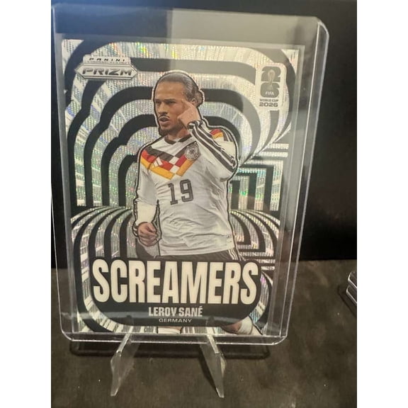 2026 Panini Prizm FIFA World Cup 2026 Screamers Silver Leroy San #17 Germany Soccer Card