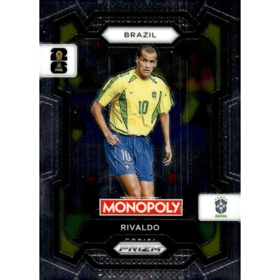 2026 Panini Prizm Monopoly FIFA World Cup #21 Rivaldo Brazil Soccer Futbol Base Trading Card