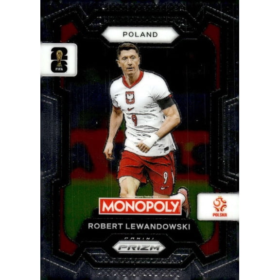 2026 Panini Prizm Monopoly FIFA World Cup #84 Robert Lewandowski Poland Soccer Futbol Base Trading Card
