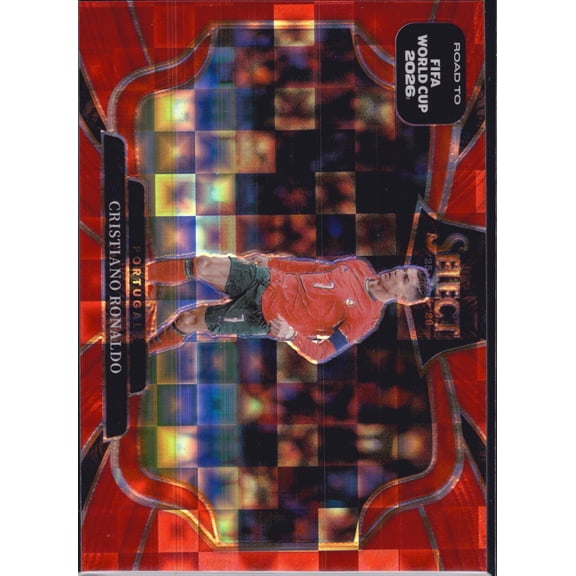 2026 Panini Select Road to FIFA World Cup 2026 Prizm Red Field Level #207 Cristiano Ronaldo Portugal Soccer Card
