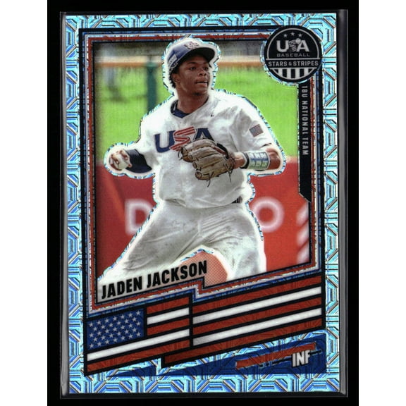 2026 Panini USA Baseball Stars & Stripes Prizm Jaden Jackson #109 Mojo /25