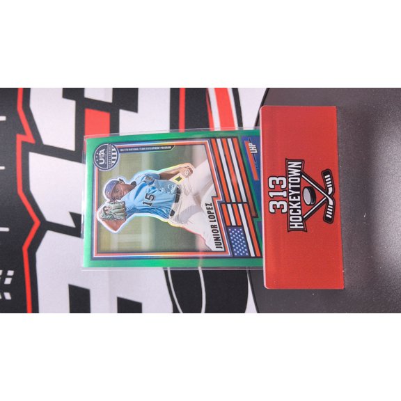 2026 Panini USA Baseball Stars & Stripes Prizm Junior Lopez #150 Green