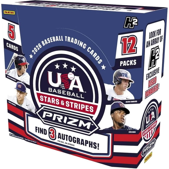 2026 Panini USA Stars & Stripes Prizm Baseball H2 Box