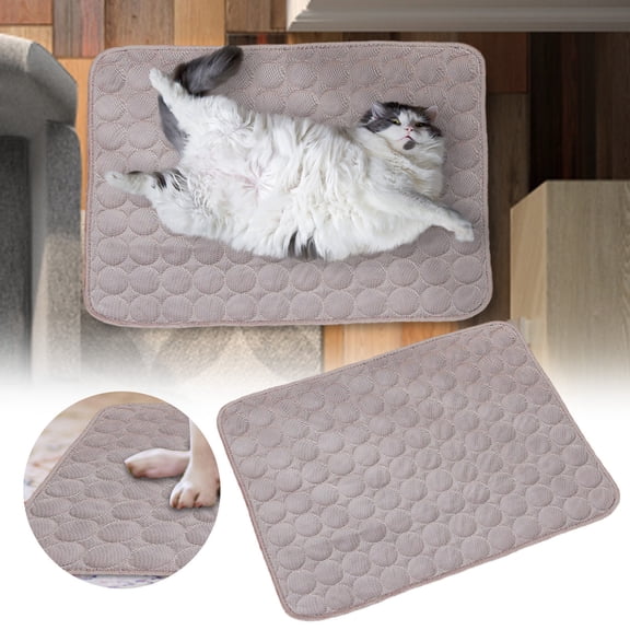 2026 Pet Cooling Mat Mat For Cats Breathable Ice Silk Cool Bed Pad Washable Summer Blanket For Small Medium Kennel Crate Sofa Use