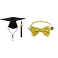 thumbnail image 1 of 2026 Pet Graduation Cap Bow Ties Bandana Set, Dog Cats Cute Props, Pet Tassel Graduation Cap For Graduation Photos With Adjustable Elastic Strap, 1 of 6
