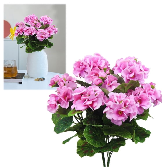 2026 Pink Crabapple Artificial Flower Bouquet  Fade-Resistant Silk Bush for Patio, Vase Centerpiece & Outdoor Home Decor