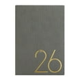 thumbnail image 1 of 2026 Planner, 2026 A5 Daily Planner – PU Handmade Leather Hardcover, Schedule & Time Management Notebook, Weekly & Monthly Planner, 156Sheets/312Pages for Work, Office Planning(Grey,8.5x5.8"), 1 of 9