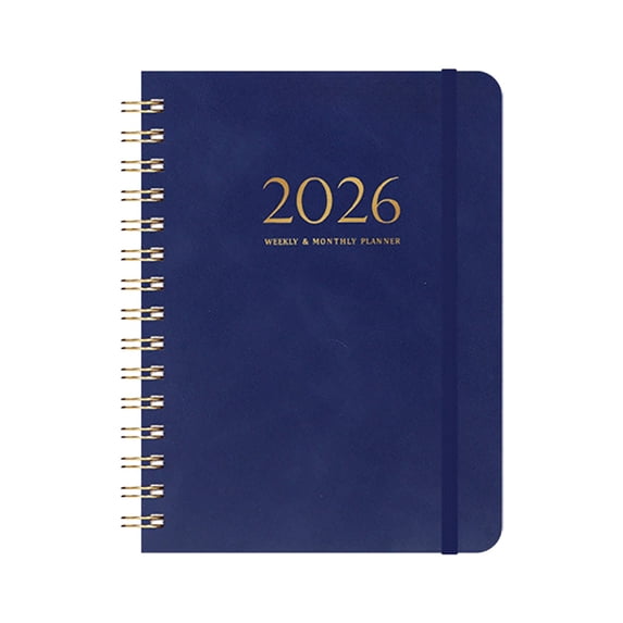 2026 Planner,2026 Planner Weekly and Monthly Schedule Book,Daily Plan Book,Hardcover Notebook Creative Notepad,Time Management Handbook,Hourly Schedules,Top Priorities Items and To Do List(Navy Blue)