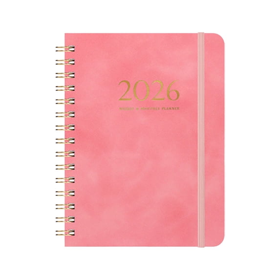 2026 Planner,2026 Planner Weekly and Monthly Schedule Book,Daily Plan Book,Hardcover Notebook Creative Notepad,Time Management Handbook,Hourly Schedules,Top Priorities Items and To Do List(Pink)
