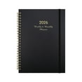 thumbnail image 1 of 2026 Planner 2026 Weekly Monthly Planner with Hardcover Front Back Pockets Double Stitched Binding Goal Setting Pages Holiday Lists Portable 6.5x8.5 Inch for Time Management Scheduling Productivity, 1 of 6