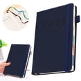 thumbnail image 1 of 2026 Planner (8.43x5.71in), A5 Size Hardcover Calendar Planner, Pink, A Monthly, Weekly, Daily Planner Calendar, Appointment Book, Ultra thick 400 Pages, Notebook for School, Office Schedule （Navy）, 1 of 9