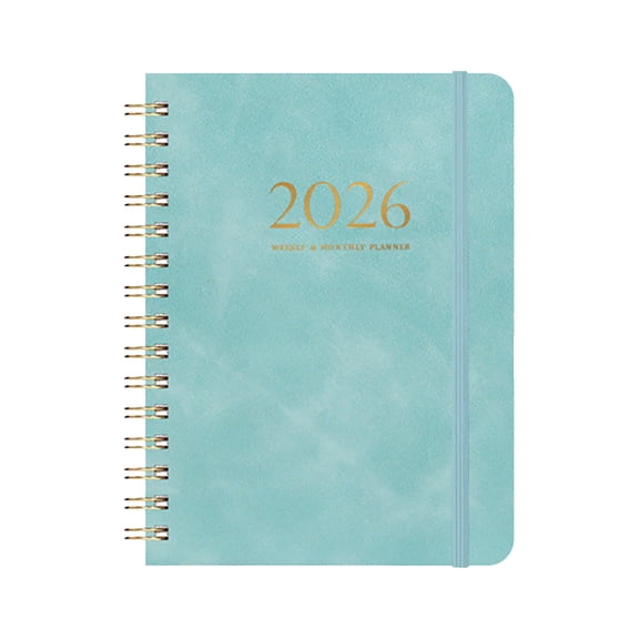 2026 Planner, A5 Hardcover Daily Weekly Monthly Schedule Book with Academic Year Calendar, Creative Notebook for Time Management & Goal Setting, Student Planner Organizer
