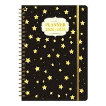 2026 Planner,Hard Cover Calendar Planner,Efficient Planning Schedule Planner Notebook,Monthly Tabs,Hardcover,Thick Paper,Back Pocket,8.5'' X 6.5'',Inner Pocket,Black