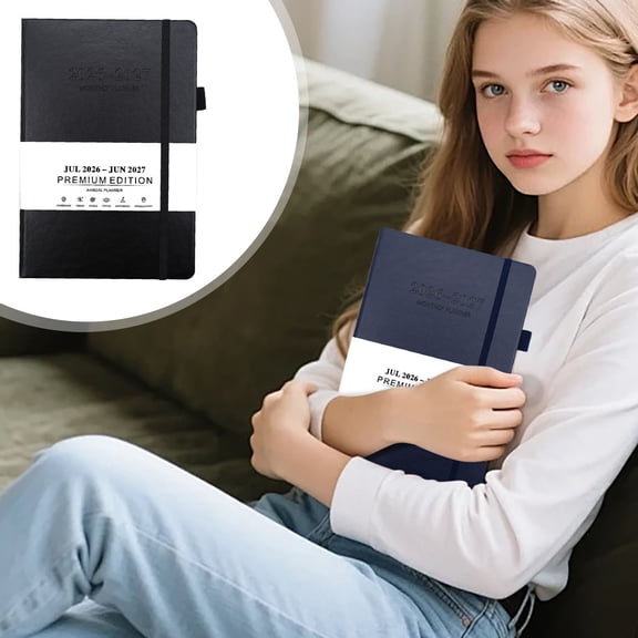 2026 Planner,Leather Cover A5 2026 Weekly and Monthly Planner 5.9x8.5" with Pen Loop,Elastic Bond,2026 Diary for School,Office and Home, and Business,Perfect for Friends