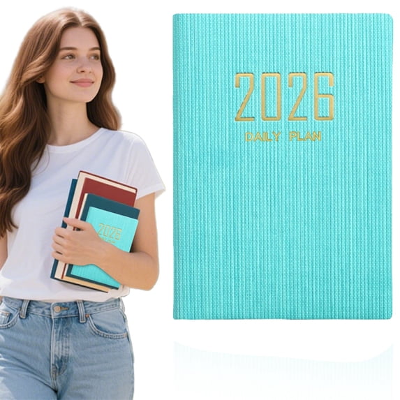 2026 Planner Monthly Weekly, 5.7'' x 8'' Daily Planner with Pocket Calendar, Portable Calendar Planner 2026-2027 for Women Men, 2026 Calendar Planner Book for Home Office Classroom, A5 - Mint Green