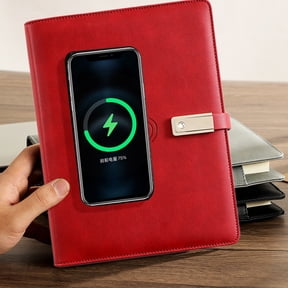 2026 Planner,Personalized Notebook with Power Bank, Rapid 18W Fast Charging,Travelers Notebook with Light, Refillable Notebook,Professional Notebook for Office, Red, A5 Size