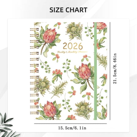 2026 Planner – Weekly & Monthly Calendar, Hardcover Spiral Bound Agenda with Inner Pocket, January - December 2026, 6.3" x 8.5", Perfect Christmas Gift for Women, A, Planner