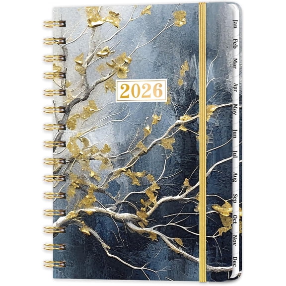 2026 Planner - Weekly & Monthly Planner 2026, January 2026 - December 2026, 6.4" .5", Durable Rings, Elastic Closure, 12 Monthly Tabs, Pocket