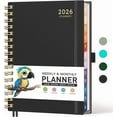 thumbnail image 1 of 2026 Planner, Weekly and Monthly, A5 Size (5.7" x 8.3"), Jan - Dec 2026, Agenda, Calendar, 12 Month Tabs, Flexible Plastic Cover, 1 of 9