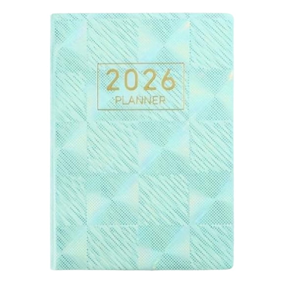 2026 Pocket Planner A7 Mini Weekly Planners 3.07" x 4.17" Leather Cover 2026 Handy Pocket Notepad Daily Schedule Calendar Planner, Thickened Pocket Mini English Planners, 1Pc(Green,4.1x3")