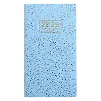 2026 Pocket Planner Mini Weekly Planners, Glitter Leather 2026 Pocket Notepad Daily Schedule Calendar Planner, Small Pocket Planner for Organizing & Planning, Two Pages Per Week(Blue,6.8x3.8")