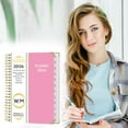 thumbnail image 1 of 2026 Pocket Weekly And Monthly Schedule Planner With 15-Minute Increments For Daily Time Management - Pink, 1 of 9