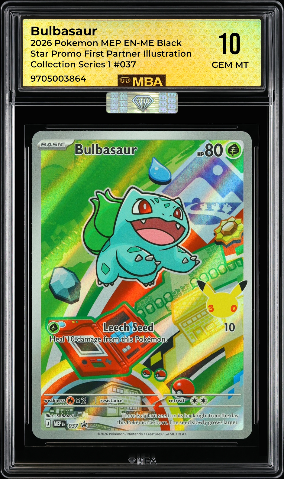 1 bonus illustration rare-style promo card featuring bulbasaur Amazon.com: Pokemon - 143/142 Stellar Crown Grass Grass Vine Whip (10) Grass Bulbasaur PROMO [30th-P 001][SC](Scarlet &