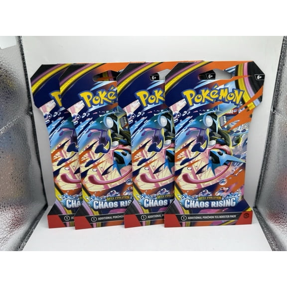 2026 Pokemon Mega Evolution Chaos Rising Sleeved Booster Packs - Lot of 4