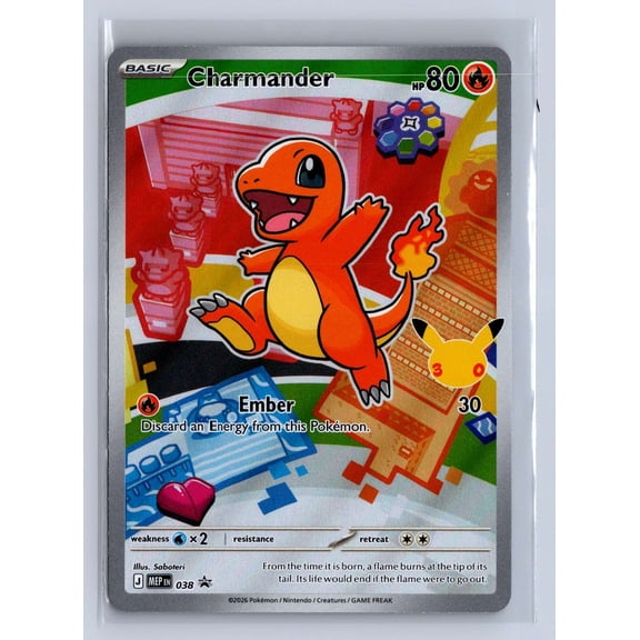 2026 Pokemon Mega Evolution Promo Charmander FA Holo Black Star Promo #038