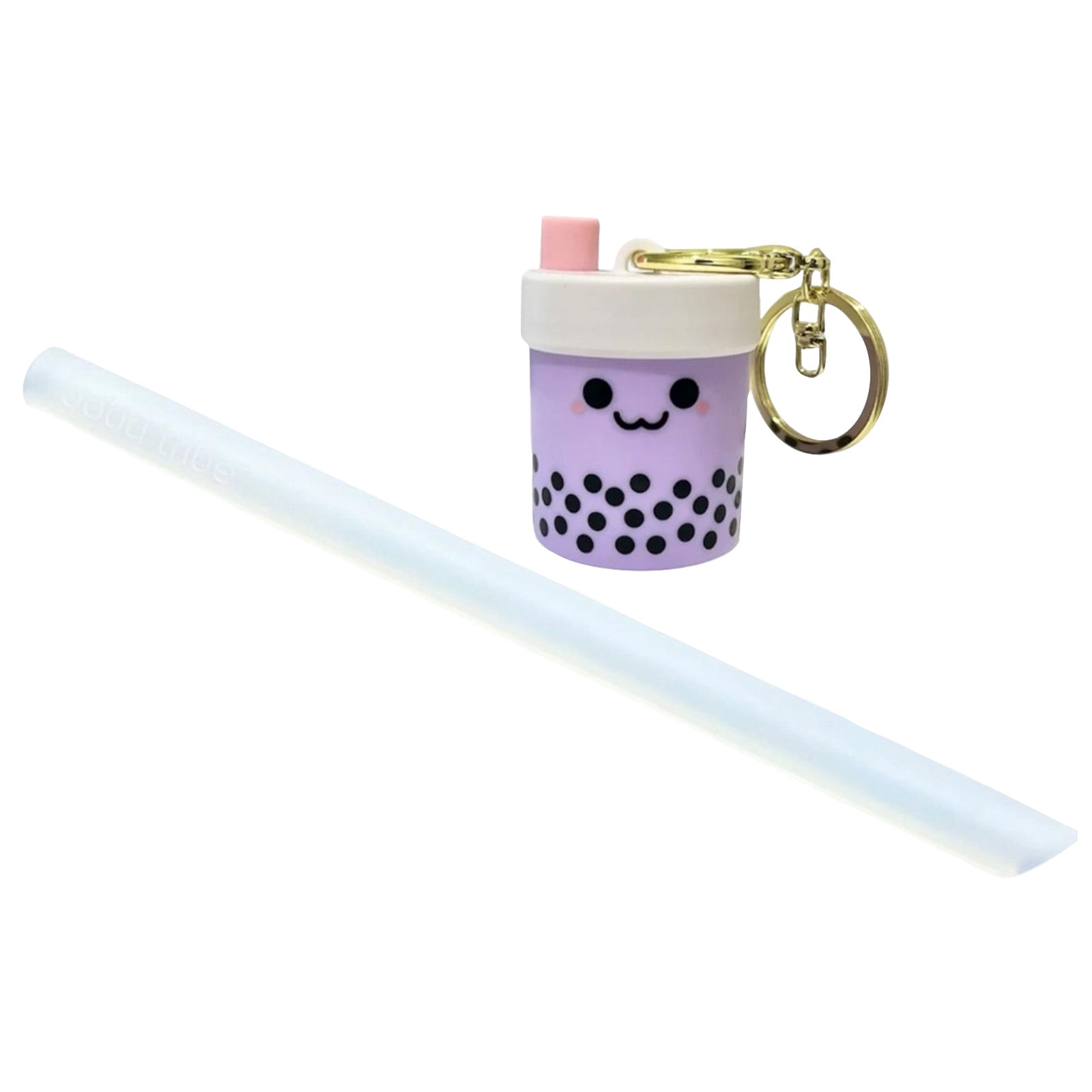 2026 Portable Boba Straw Keyring - Mini Cup Keychain with Built-in ...