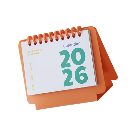 2026 Portable Desktop Calendar Comb Planner with Memo Pad for Home Office School Scheduling 13x6.2x11.2cm for Work Plan