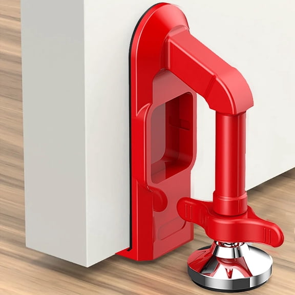 2026 Portable Door Stopper, Portable Door Jammer, Travel Anti Theft Door Blocker, No Drill Door Stoppers Security for Home, Apartment, Office, Hotel, Travel, Portable Door Lock for Women(Red)
