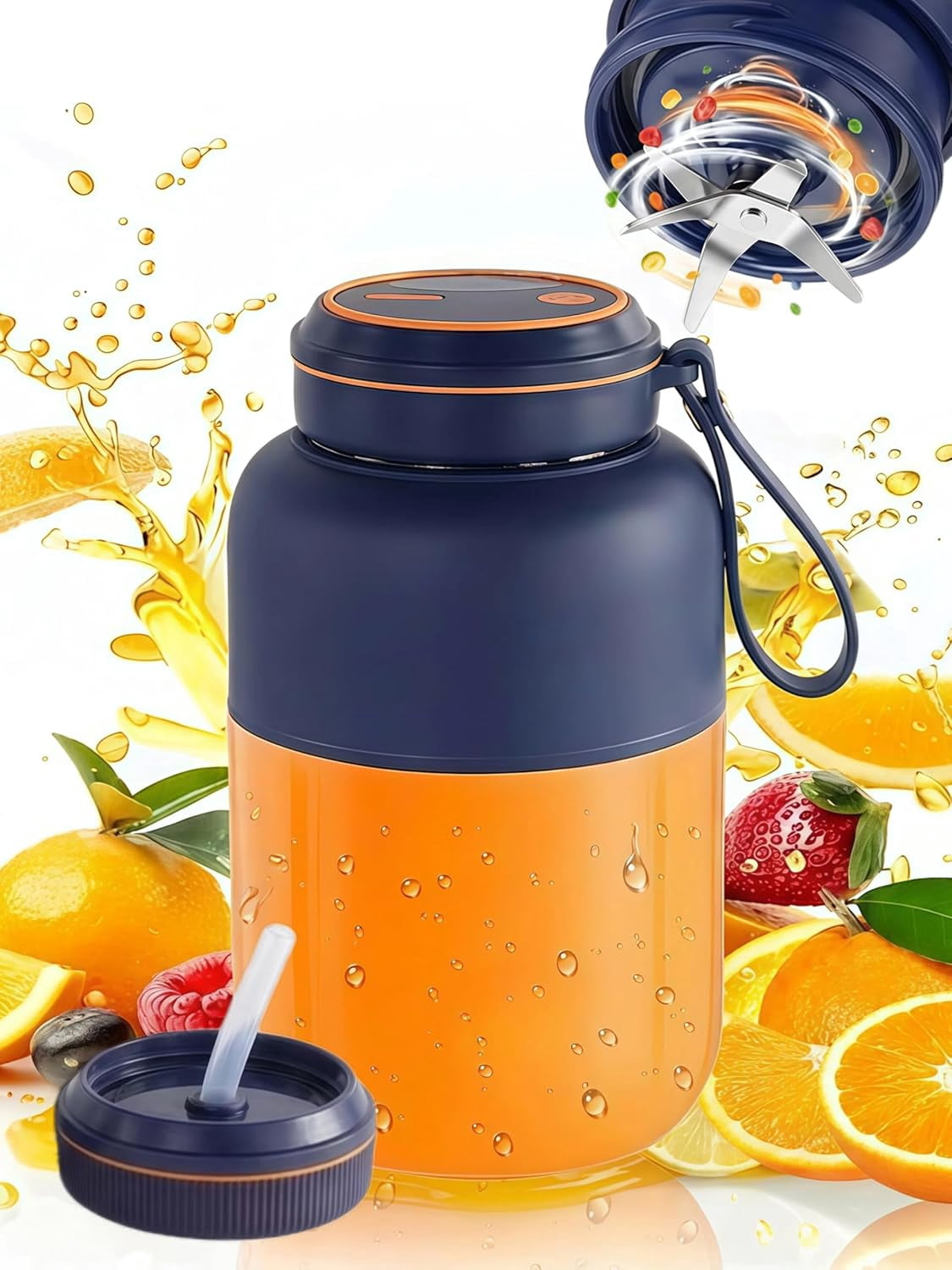 2026 Portable Electric Juicer Cup, 1300ml Cordless Blender for Shakes & Smoothies, USB Rechargeable with Dual Lids, Easy Self-Cleaning（1PCS,C）