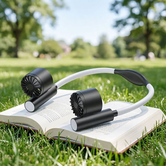 2026 Portable Fan 24 MAh Wearable 3 90° Rotation | Silent | For Summer Indoor Outdoor Home School Travel Daily Walking