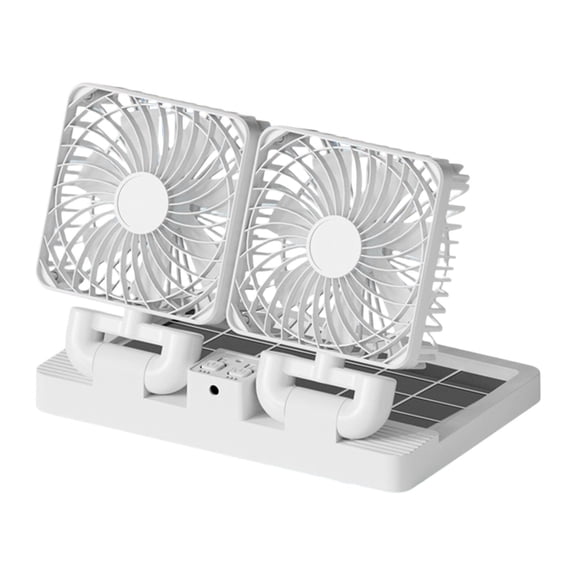 2026 Portable Fan USB Rechargeable/Solar Ventilator Power 180° Wide Angles Design Air Circulation Fan Solar Ventilation Fan