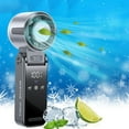 thumbnail image 1 of 2026 Portable Handheld Neck Hanging Fan with Ice Compress, High Speed Powerful Airflow, Foldable USB Rechargeable, Hands-Free Personal Cooler for Outdoor Travel Summer Daily Use, 1 of 6