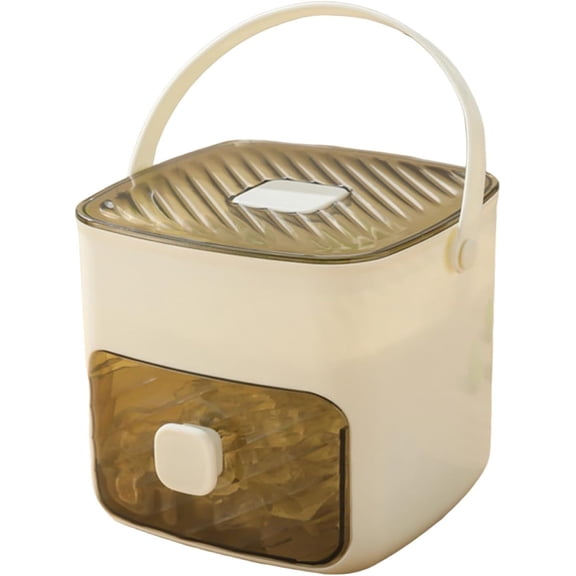 2026 Portable Ice Maker for Freezer with Ice Bin Fast, Compact Countertop Design & Storage Drawer | One-Touch Operation for Home, Office,Household & Outdoor Use