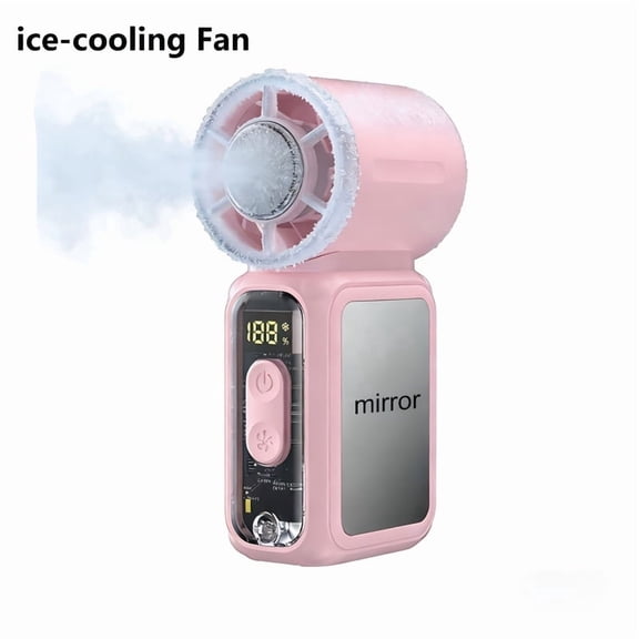 2026 Portable Neck‑Handheld Fan with Hurricane Ice‑Pack, TEC Ice‑Ceramic Cooling, 1‑199 Speed Levels, 3600mAh Battery, Silent Motor & Flashlight, Lightweight for Outdoor Daily‑Use