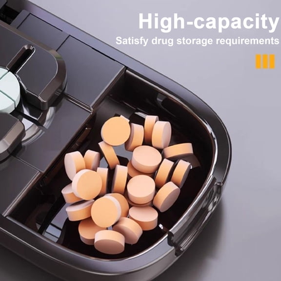 2026 Portable Pill Cutter - Adjustable Pill Cutter and Splitter for Multiple Pills,Portable 1/2 1/3 Splitter Popper for Multiple Pills,Storage Organizer,Accurate Centering Alignment Device(White,1PC)