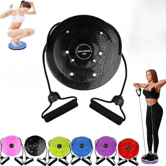 2026 Pro Waist Twister Disc with Resistance Bands, Non-Slip Ab Twisting Board for Core Strength, Hips & Glutes Workout, Home Gym Aerobic Body Shaper