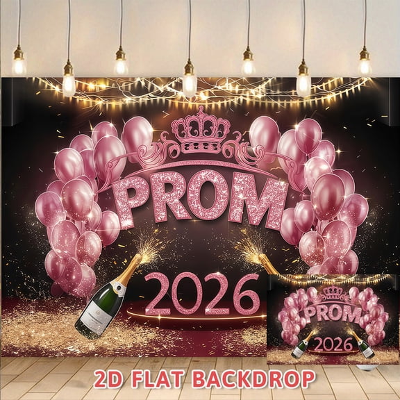 2026 Prom Backdrop Rose Gold Themed Party Decor Background Wall Suitable For Prom Celebration Photo Booth Setup Scene