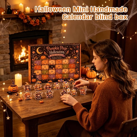 2026 Pumpkin Pixie Advent Calendar 24-Day Holiday Countdown Advent Calendar with Pixie Magic-Themed Surprises Halloween Gift with Festive Surprises, Home Decor & Unique Memorabilia