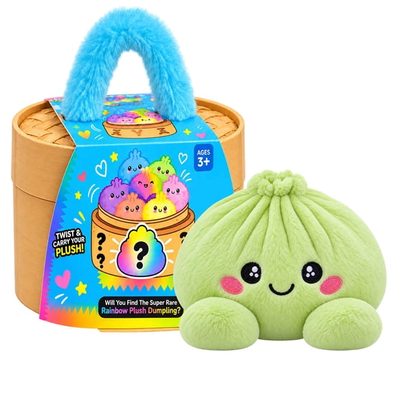 2026 Rainbow Plush Dumpling Squishy Mystery, Stuffed Dumpling Squishies Plush Toy, Christmas Collectible Toy with Simulated Steamer