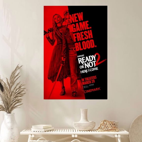 2026 Ready Or Not Movie Poster Samara Weaving Kathryn Newton Thriller Poster Size 24''x36'' GoldenGate JSC