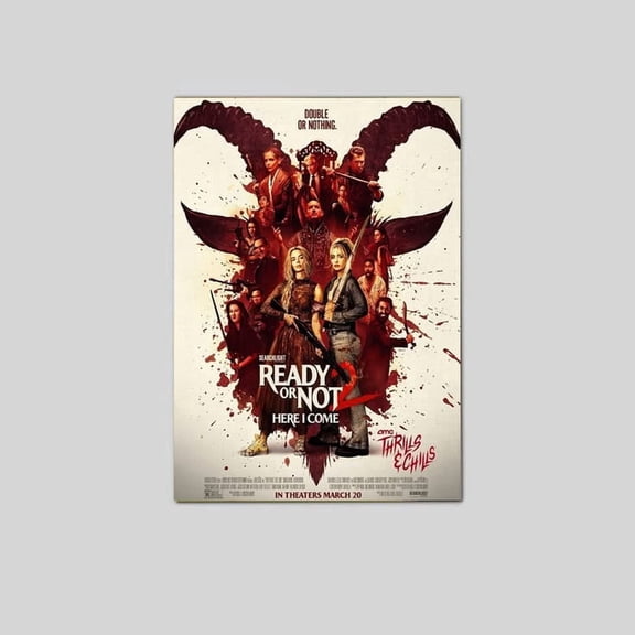 2026 Ready Or Not Movie Poster Samara Weaving Kathryn Newton Thriller Size 24''x36'' Googate