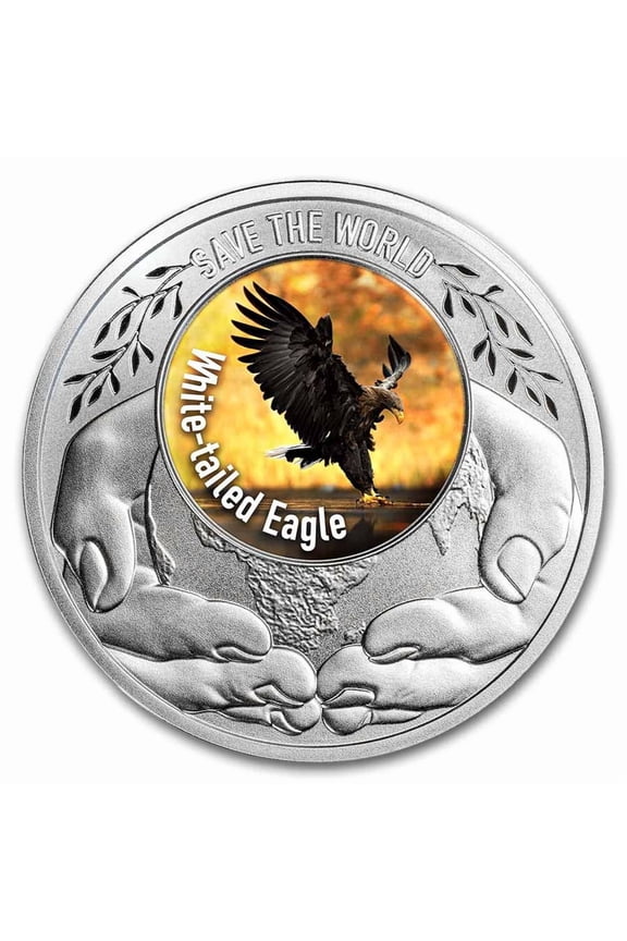 2026 Rep. of Cameroon Silver Save the World: White-Tailed Eagle