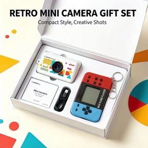 2026 Retro Compact Digital Camera with Built‑in Game Console, LCD Screen, USB Rechargeable Photo & Video Cam, No Memory Card Included, Birthday Holiday Gift for Beginners