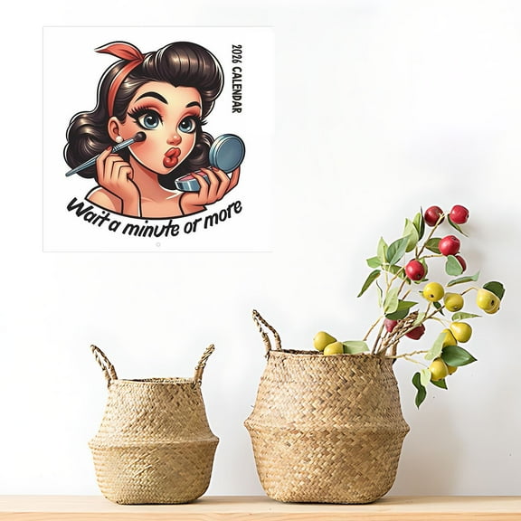 2026 Retro Girl Calendar Vintage Themed Wall Calendar With Monthly Planner Artwork For Daily Scheduling And Home Decoration