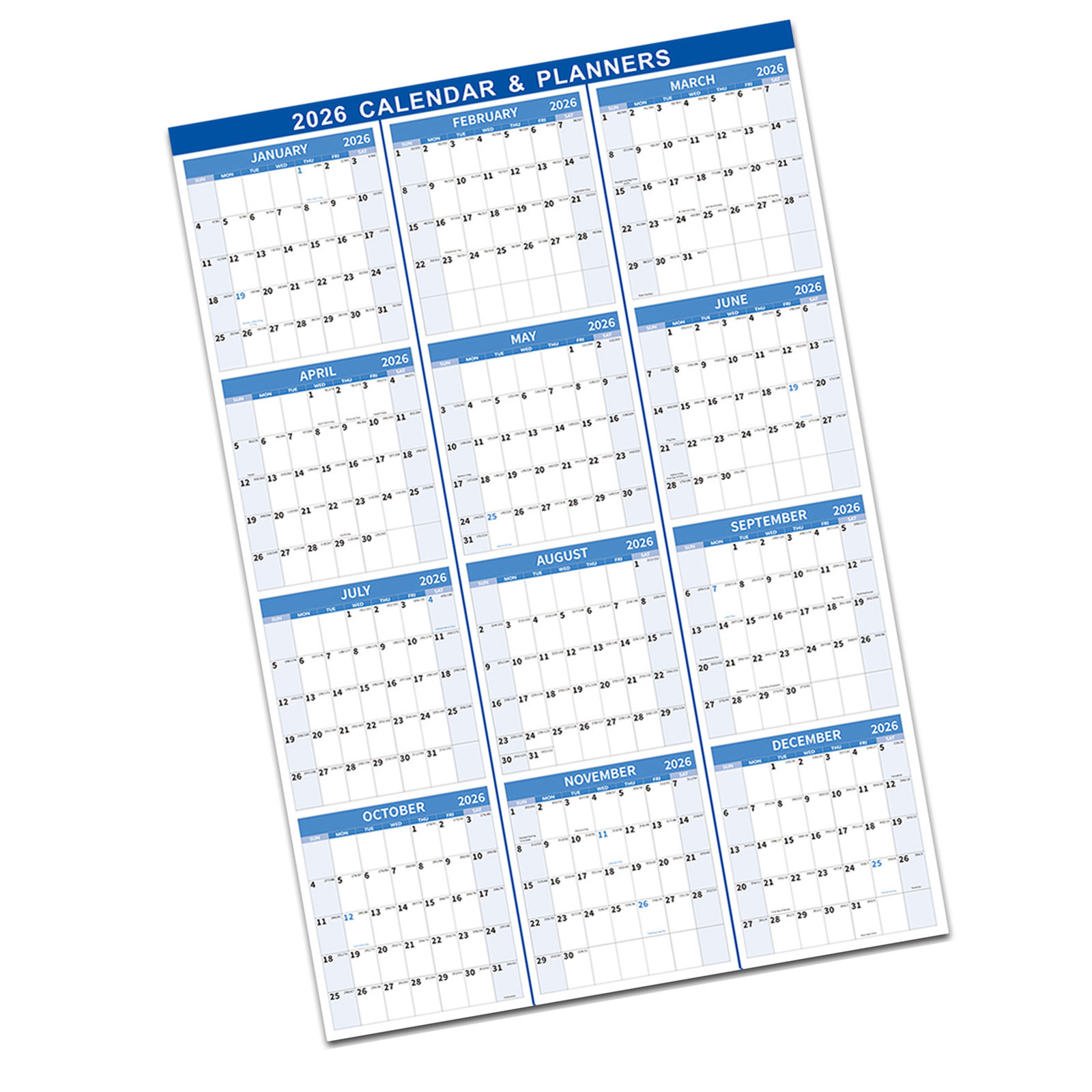 2026 Reusable Monthly Calendar Annual Planner Wall for Task Management ...